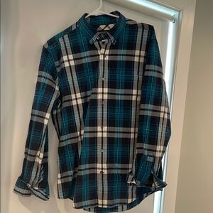 Men's Blue Plaid Shirt